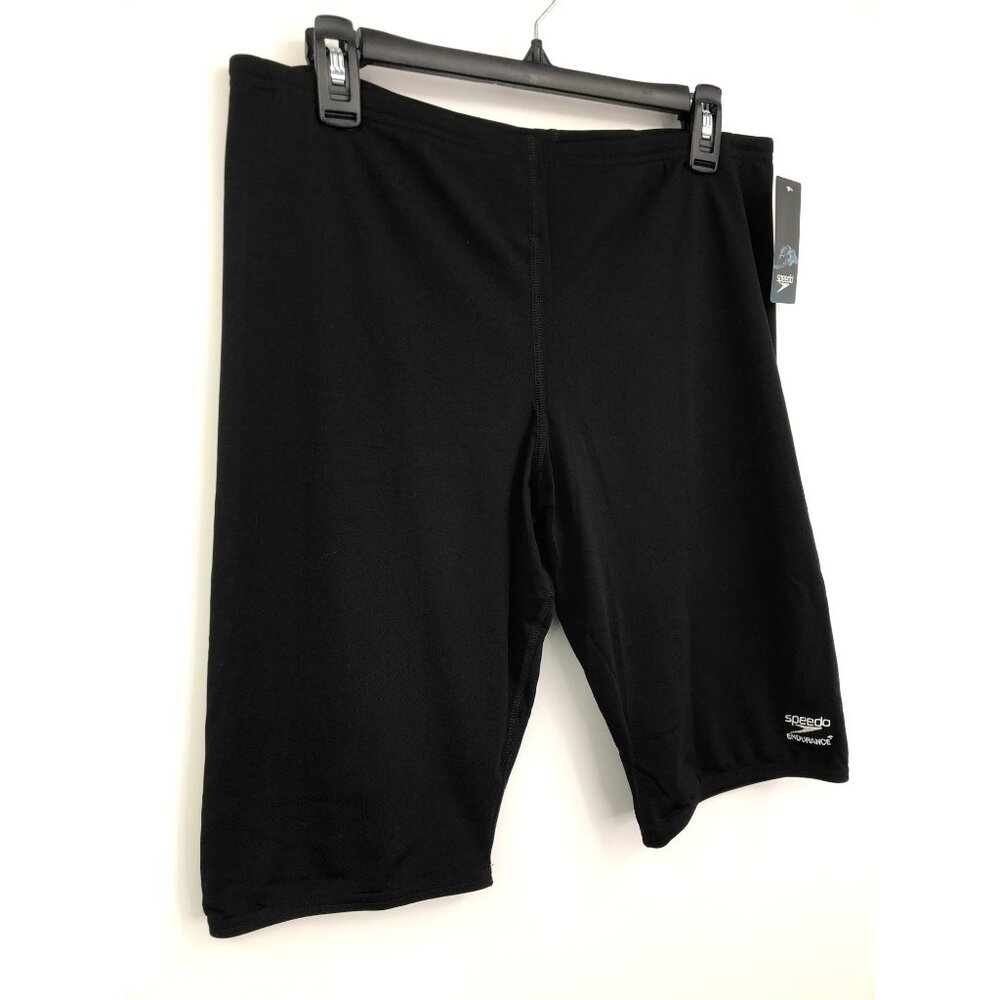 Speedo Men's Endurance+ Solid Jammer Swimwear Black 38 NEW - Picture 3 of 7